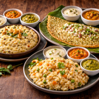 pesarattu upma and pongal